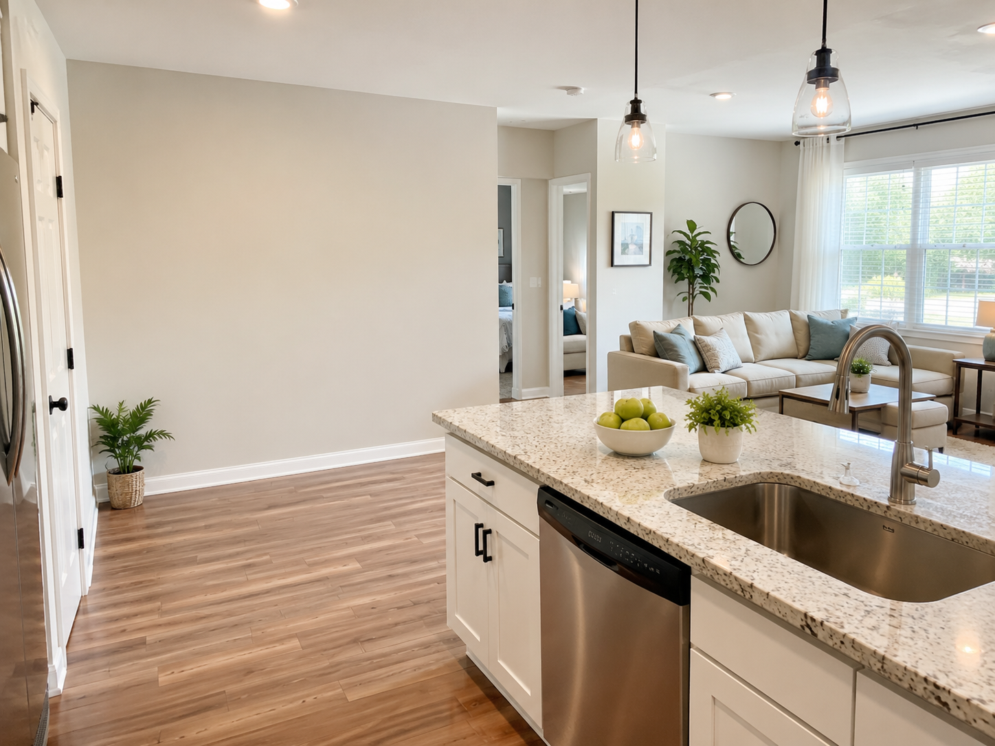Clean and organized kitchen after house cleaning