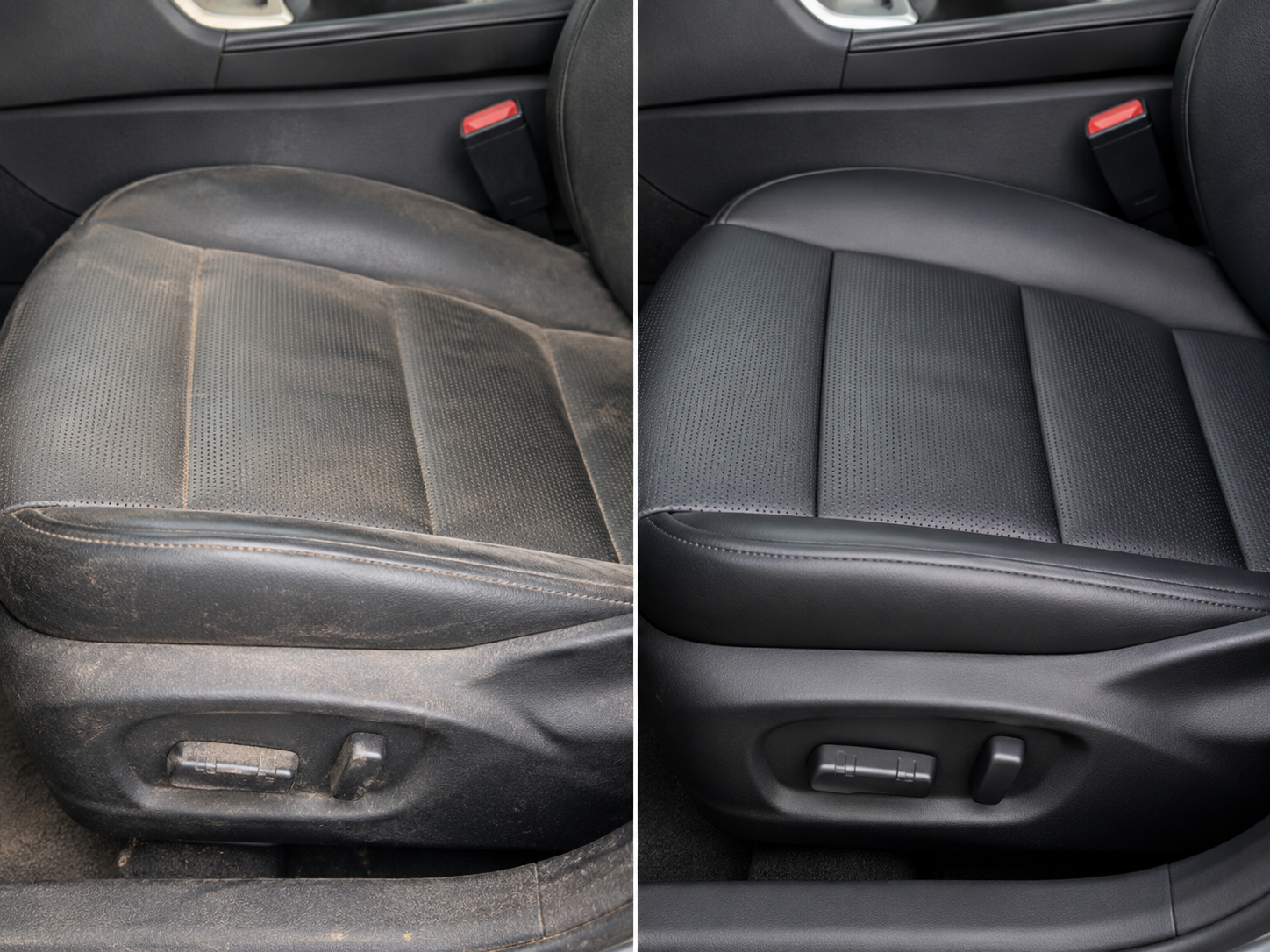 Clean car interior after mobile detailing